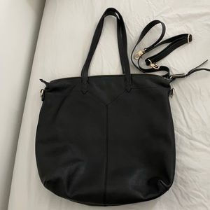 Stella & Dot Covet Black Leather Bag